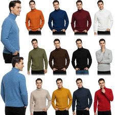 New Mens Turtle Neck Jumper