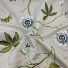 Sanderson Passion Vine Sage Curtain Fabric, Material 128cm width