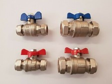 15MM & 22MM BUTTERFLY PLUMBING ISOLATION VALVES - VARIOUS QUANTITIES / OPTIONS