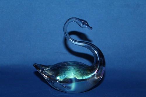 Heron glass blue iridescent - heron,