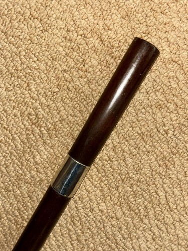 Antique walnut walking stick - walnut,
