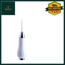 Modern Teardrop Ceramic Light Pull in Chrome Finish - 1m White Cord Included