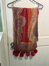 Red printed Pashmina Shawl