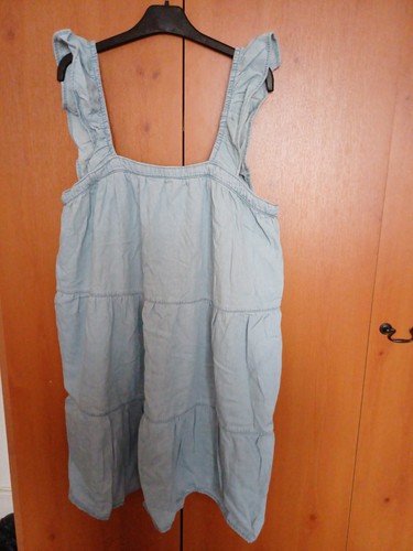 Strap denim dress size14 - dress,
