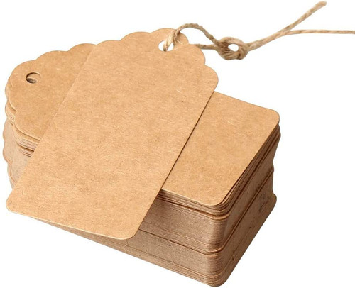 Brown price tags with string - price,