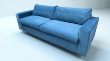 SWOON Evesham Three-seater Sofa Bed in Blue Easy Velvet BRAND NEW (1899)
