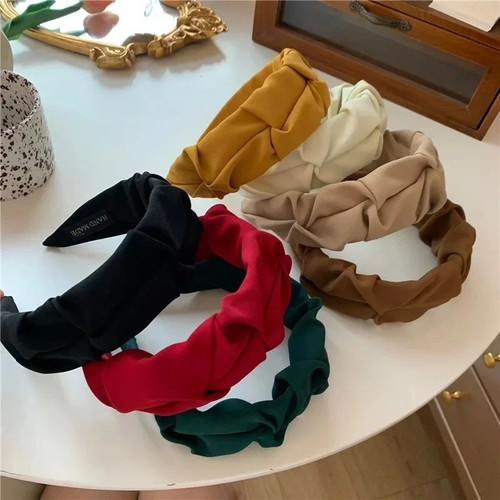 Wide satin headband women - wide,