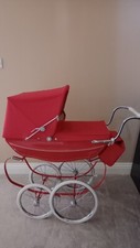 red silver cross dolls pram