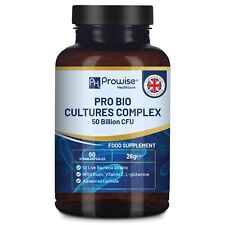 Pro Bio Cultures Complex Probiotics and Prebiotics - 50 billion CFU 60 Capsules