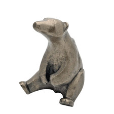 Sitting Polar Bear In Cold