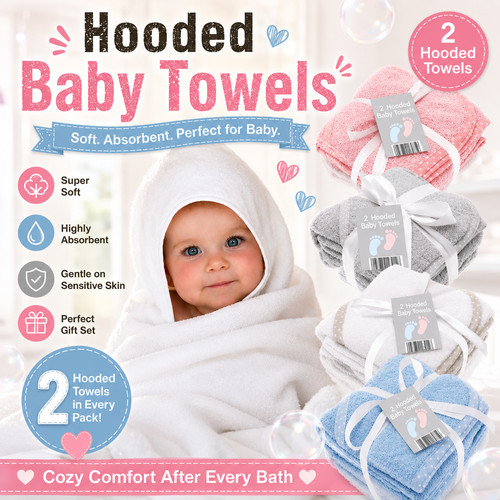 Baby towels hooded bath - baby, wrap