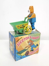 Rare Vintage Marx Toys Hector's House - Clockwork Toy Wheelbarrow - Boxed
