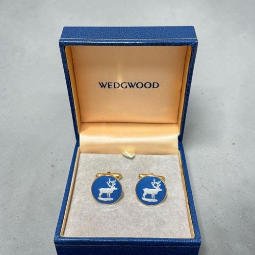 Wedgwood jasper cufflinks deer - cufflinks,