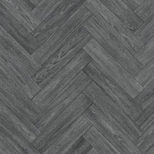 Dark Grey Metallic Herringbone