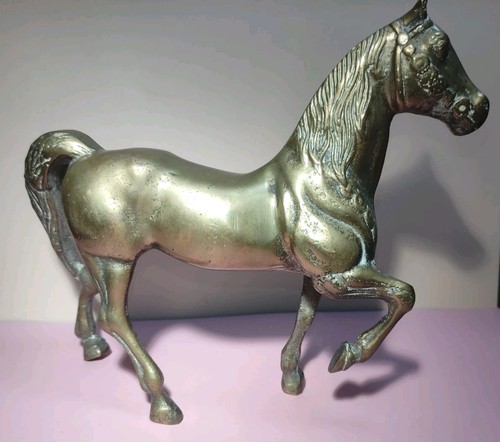 Solid cast brass - brass, horse