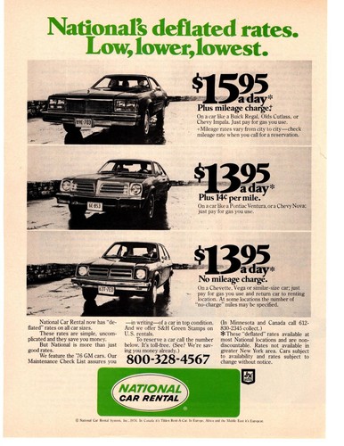 1976 national car - car, rental