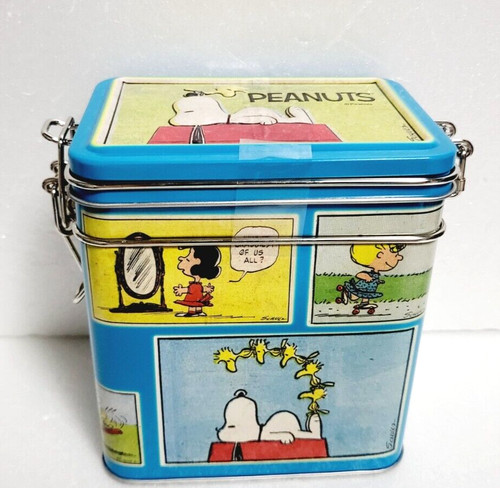 Snoopy square canister tin can - square,