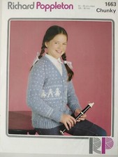 CHILD'S WINTER DESIGN CARDIGAN