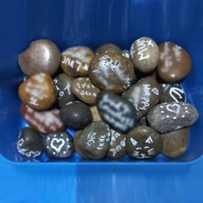 1kg Large Mixed Browns Natural Stones Write On Make Someones Day Gift Surprise +