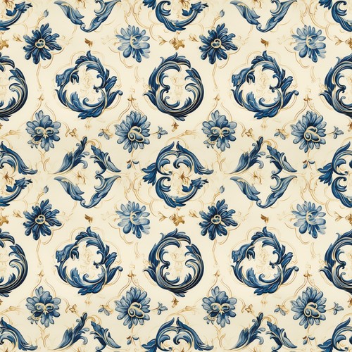 Delft tile stickers 48x blue - delft,