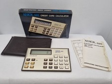 Xerox 520 Calculator Credit Card Size Electronic Vintage Boxed Instruction Rare