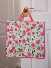 Cath Kidston Tesco Pink "Strawberry" Floral Print Reusable Shopping Bag - *New* 