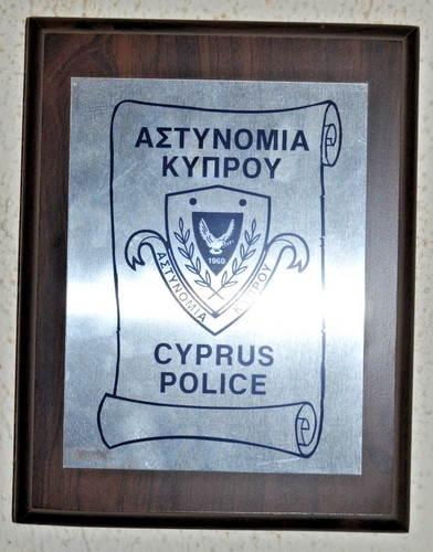 Cyprus police wall plaque - police,