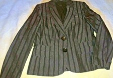 BASLER Grey & Black Taffeta Jacket Silk Blend , UK 14, EU 40
