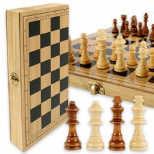 Large Wooden Chess Set Folding