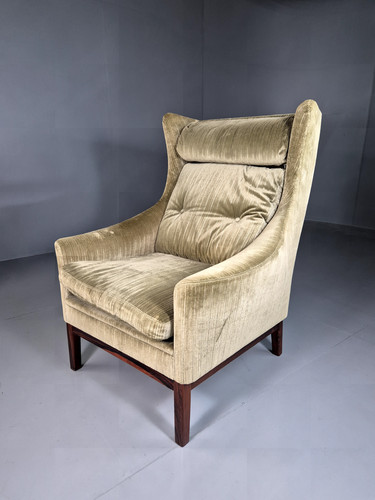 Vintage swedish wingback chair - vintage,