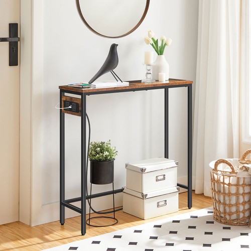 Console table with power - with,