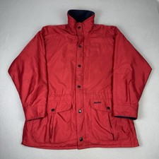 VTG Musto Snugs Jacket Mens Medium Red Polartec Fleece Lined Windbreaker Coat