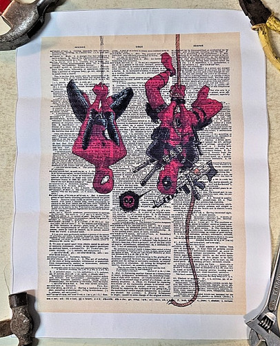 Deadpool spiderman canvas - deadpool,