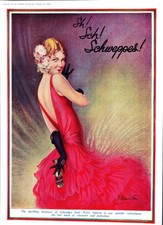 1932 Advert for SCHWEPPES Soda Water 'Sh! Sch! Schweppes!' Art Deco Era Print Ad