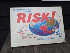 Vintage RISK Board Game Waddingtons War Strategy 1960s COMPLETE free p&p 