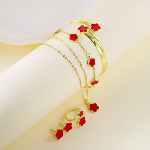Clover jewellery set 5pcs - clover,
