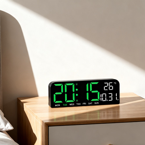 Led digital alarm clock with - led,