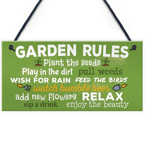 Garden rules relax novelty - garden,