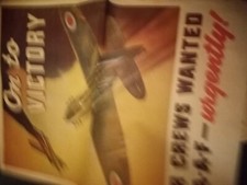 WW2 PROPAGANDA POSTER ON TO VICTORY AIR CREWS WANTED RAAF URGENTLY! NAZI JETS
