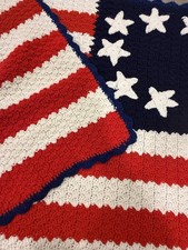 Vtg Hand Made Afghan Crochet