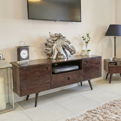 Solid mango wood vintage media - solid,