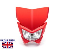 Red motorbike headlight mask - red,