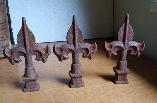 Vintage cast iron fleur de - 3,