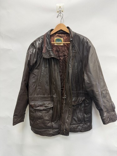 Vintage brogue leather bomber - brogue,
