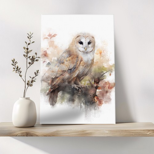 Autumn barn owl canvas - canvas, wall