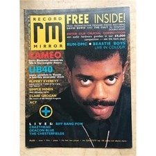 CAMEO RECORD MIRROR MAGAZINE JUNE 6 1987 - CAMEO  COVER + FEATURE INSIDE + david
