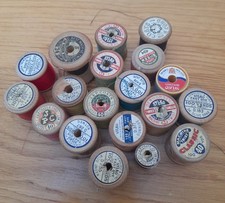 Vintage wooden cotton reels - Sylko, Coats, Penguin