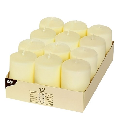Wide pillar candle cream - pillar,