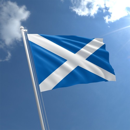 Andrews cross saltire flag - st,