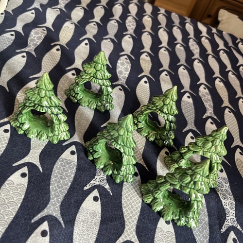 Christmas tree napkin rings - christmas,
